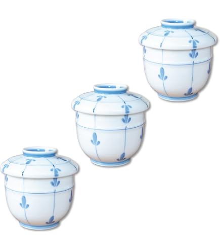 Amazon｜ちゃわんむし器 茶碗蒸し 器 食器 有田焼 朱巻十草｜蒸し碗